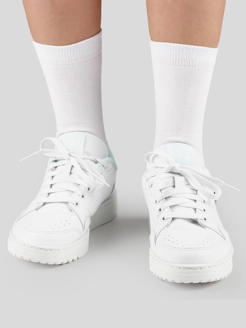 COTTON DAY Unisex Little Kids Youth Boys Girls Soft Cotton Crew Dress Socks Seamless Toe 6 Pack 10-12 years Plain White XL (12) - Image 5